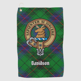 Clan Davidson Crest over Tartan Golfhanddoek