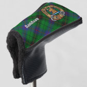 Clan Davidson Crest over Tartan Golfheadcover (3/4 voorkant)