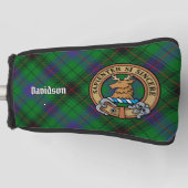 Clan Davidson Crest over Tartan Golfheadcover (Voorkant)