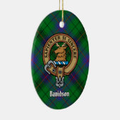 Clan Davidson Crest over Tartan Keramisch Ornament (Rechts)