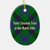 Clan Davidson Crest over Tartan Keramisch Ornament (Achterkant)