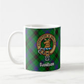 Clan Davidson Crest over Tartan Koffiemok (Links)