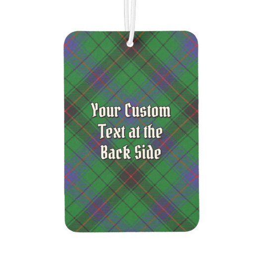 Clan Davidson Crest over Tartan Luchtverfrisser (Achterkant)