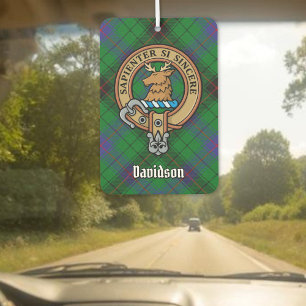 Clan Davidson Crest over Tartan Luchtverfrisser