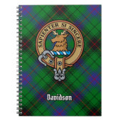Clan Davidson Crest over Tartan Notitieboek (Voorkant)