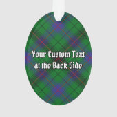 Clan Davidson Crest over Tartan Ornament (achterkant)