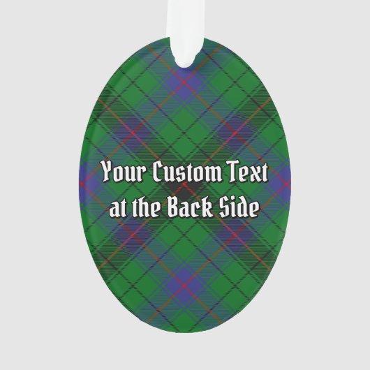 Clan Davidson Crest over Tartan Ornament (achterkant)