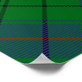 Clan Davidson Crest over Tartan Poster (Hoek)