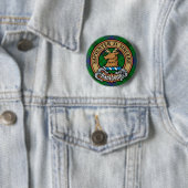 Clan Davidson Crest over Tartan Ronde Button 5,7 Cm (In situ)
