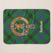 Clan Davidson Crest over Tartan Sherpa Deken (Voorkant (horizontaal))