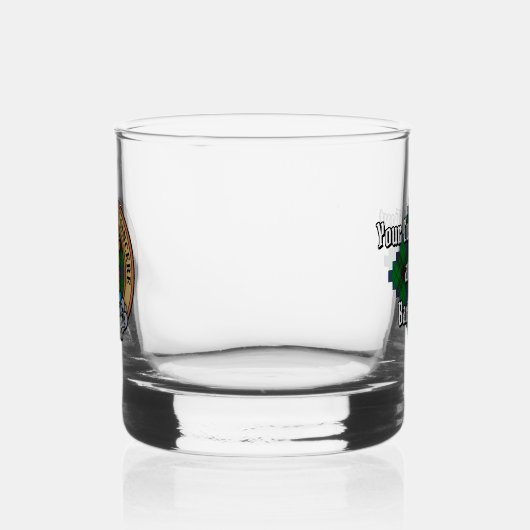 Clan Davidson Crest over Tartan Whisky Glas (Links)