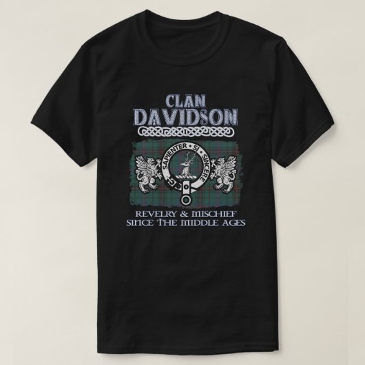 Clan Davidson crest Schotse clans Schotse surnam T-shirt (Design voorkant)
