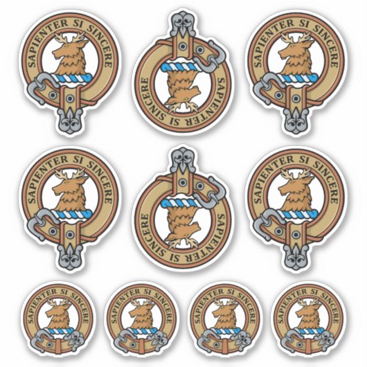Clan Davidson Crest Sticker Set (Voorkant)