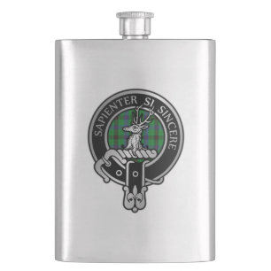 Clan Davidson Crest & Tartan Flask Flacon