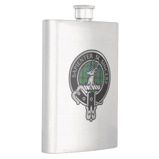 Clan Davidson Crest & Tartan Flask Flacon (Rechts)