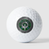Clan Davidson Crest & Tartan Knot Golfballen (Voorkant)