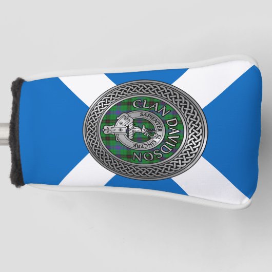 Clan Davidson Crest & Tartan Knot Golfheadcover (Voorkant)