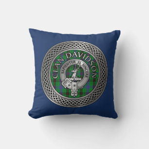 Clan Davidson Crest & Tartan Knot Kussen