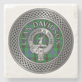 Clan Davidson Crest & Tartan Knot Stenen Onderzetter