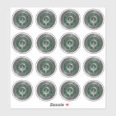 Clan Davidson Crest & Tartan Knot Sticker (Vel)