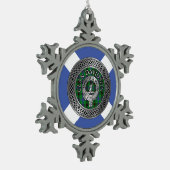 Clan Davidson Crest & Tartan Knot Tin Sneeuwvlok Ornament (Links)