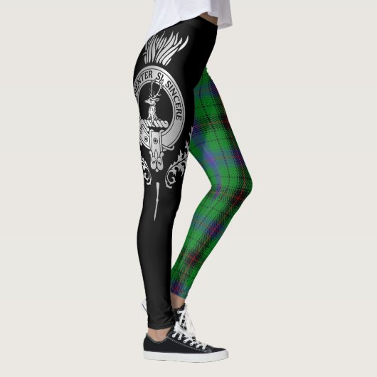 Clan Davidson Crest & Tartan Leggings (Rechts)