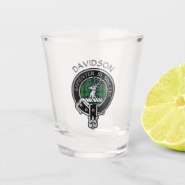 Clan Davidson Crest & Tartan Shot Glass Glas