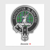 Clan Davidson Crest & Tartan Sticker (Vel)