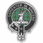 Clan Davidson Crest & Tartan Sticker (Voorkant)