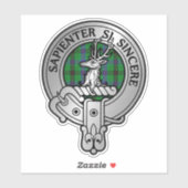 Clan Davidson Crest & Tartan Sticker (Vel)