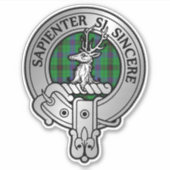 Clan Davidson Crest & Tartan Sticker (Voorkant)