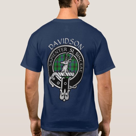 Clan Davidson Crest & Tartan T-Shirt (Achterkant)
