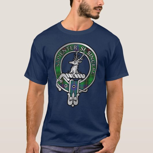 Clan Davidson Crest & Tartan T-Shirt (Voorkant)