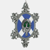 Clan Davidson Crest & Tartan Tin Sneeuwvlok Ornament (Links)