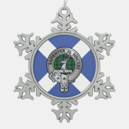 Clan Davidson Crest & Tartan Tin Sneeuwvlok Ornament