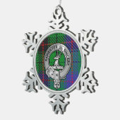 Clan Davidson Crest & Tartan Tin Sneeuwvlok Ornament (Rechts)