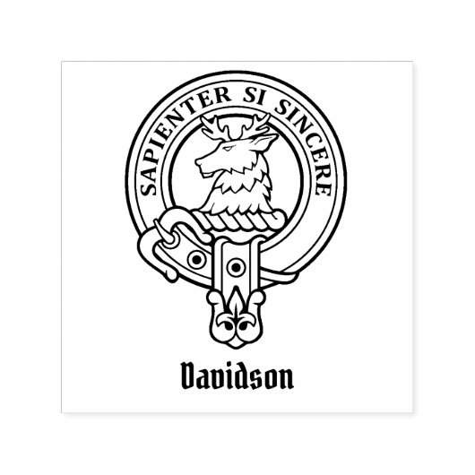 Clan Davidson Crest Zelfinktende Stempel (Design)