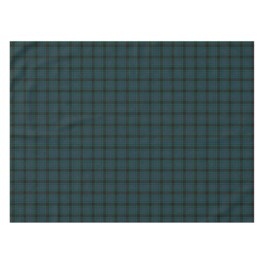 Clan Davidson Donkergroen en Blauw Schots Tartan Tafelkleed (Voorkant (Horizontaal))