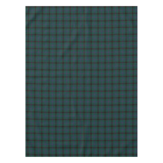 Clan Davidson Donkergroen en Blauw Schots Tartan Tafelkleed (Voorkant)