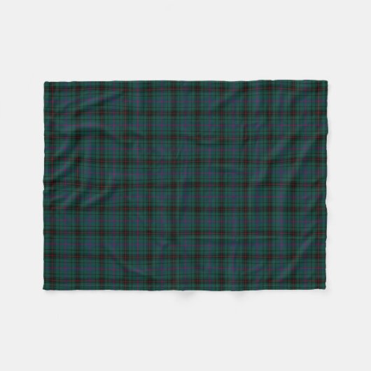 Clan Davidson Donkergroene Tartan Fleece Deken (Voorkant (Horizontaal))
