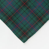 Clan Davidson Donkergroene Tartan Fleece Deken (Hoek)