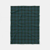 Clan Davidson Donkergroene Tartan Fleece Deken (Voorkant)