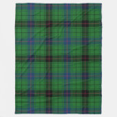 Clan Davidson Pset Tartan Blue Green Black Check Fleece Deken (Voorkant)
