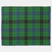 Clan Davidson Pset Tartan Blue Green Black Check Fleece Deken (Voorkant (Horizontaal))
