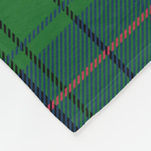 Clan Davidson Pset Tartan Blue Green Black Check Fleece Deken