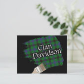 Clan Davidson Scottish Tartan Paint Brush Briefkaart (Staand voorkant)