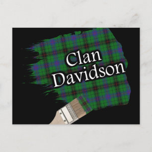 Clan Davidson Scottish Tartan Paint Brush Briefkaart