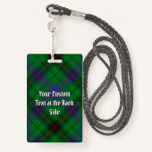 Clan Davidson Tartan Badge (Achterkant met draagriem)