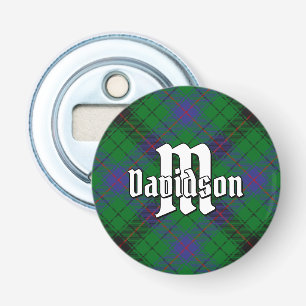 Clan Davidson Tartan Button Flesopener