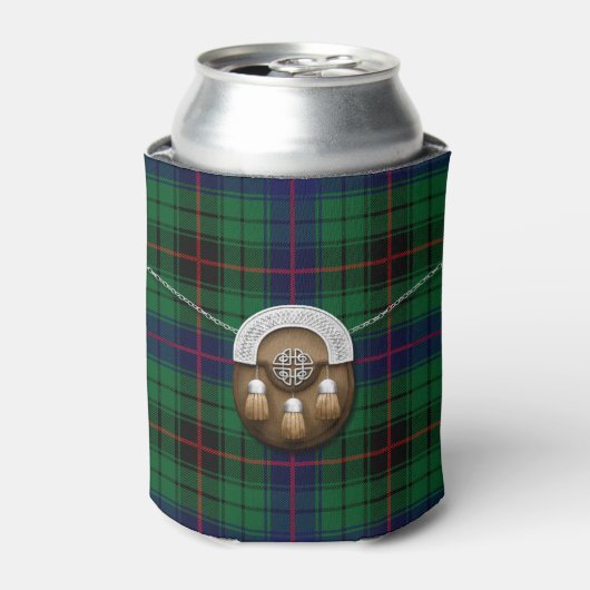 Clan Davidson Tartan en Sporran Blikjeskoeler (Blikje Voorkant)